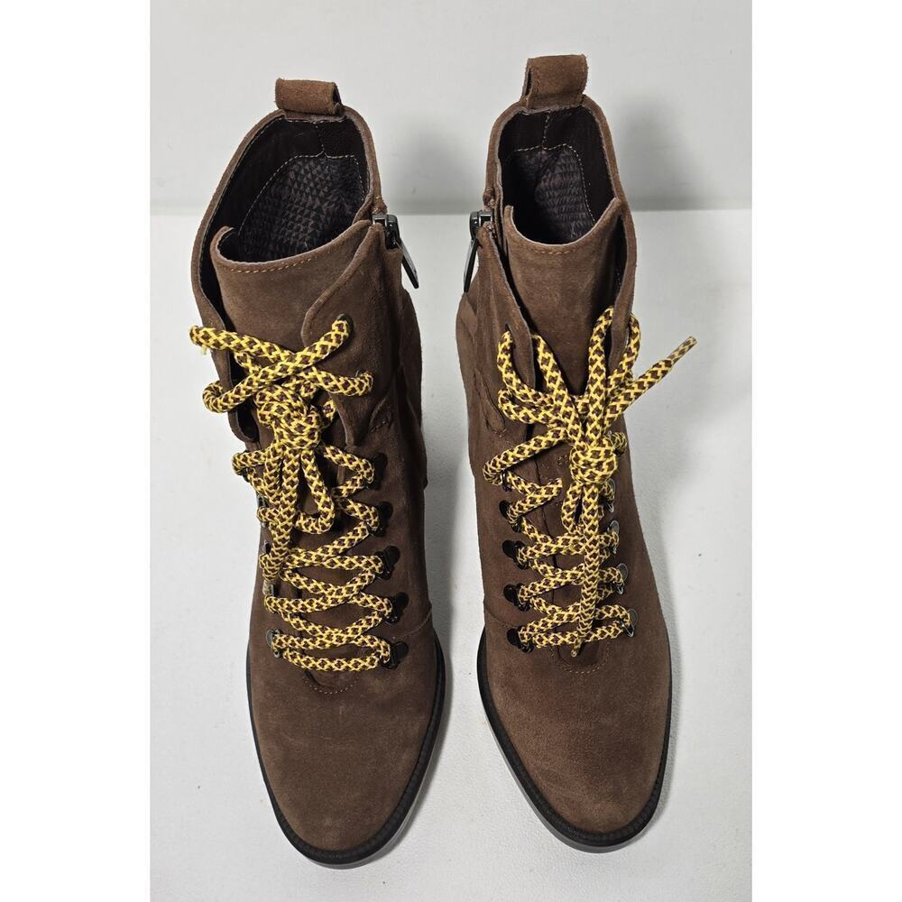 Aquatalia Ihana Brown Suede Water Resistant Lace-Up Zip Boot Women’s Size US 10 - Picture 4 of 10